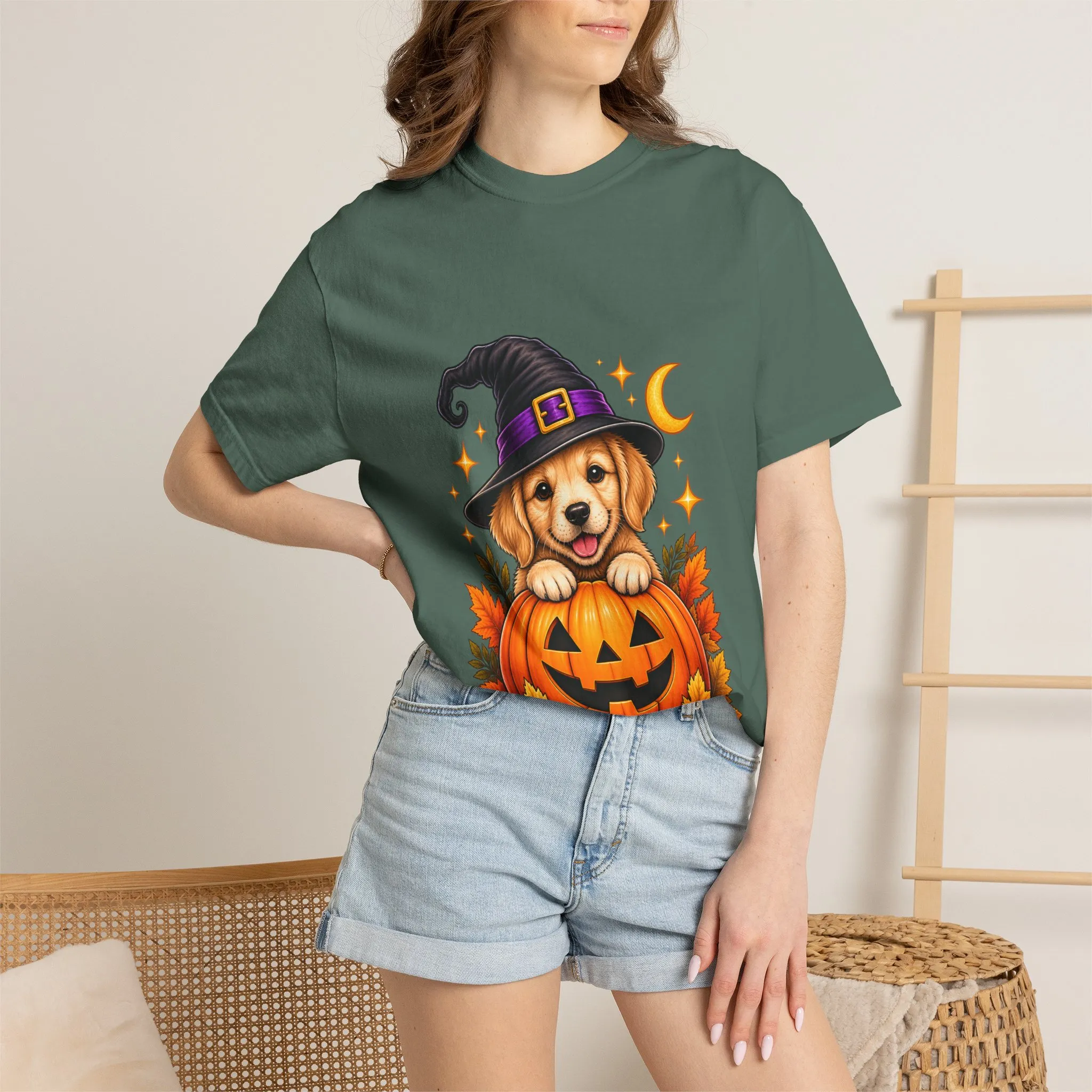 Halloween Dog Pumpkin T-Shirt - Image 35