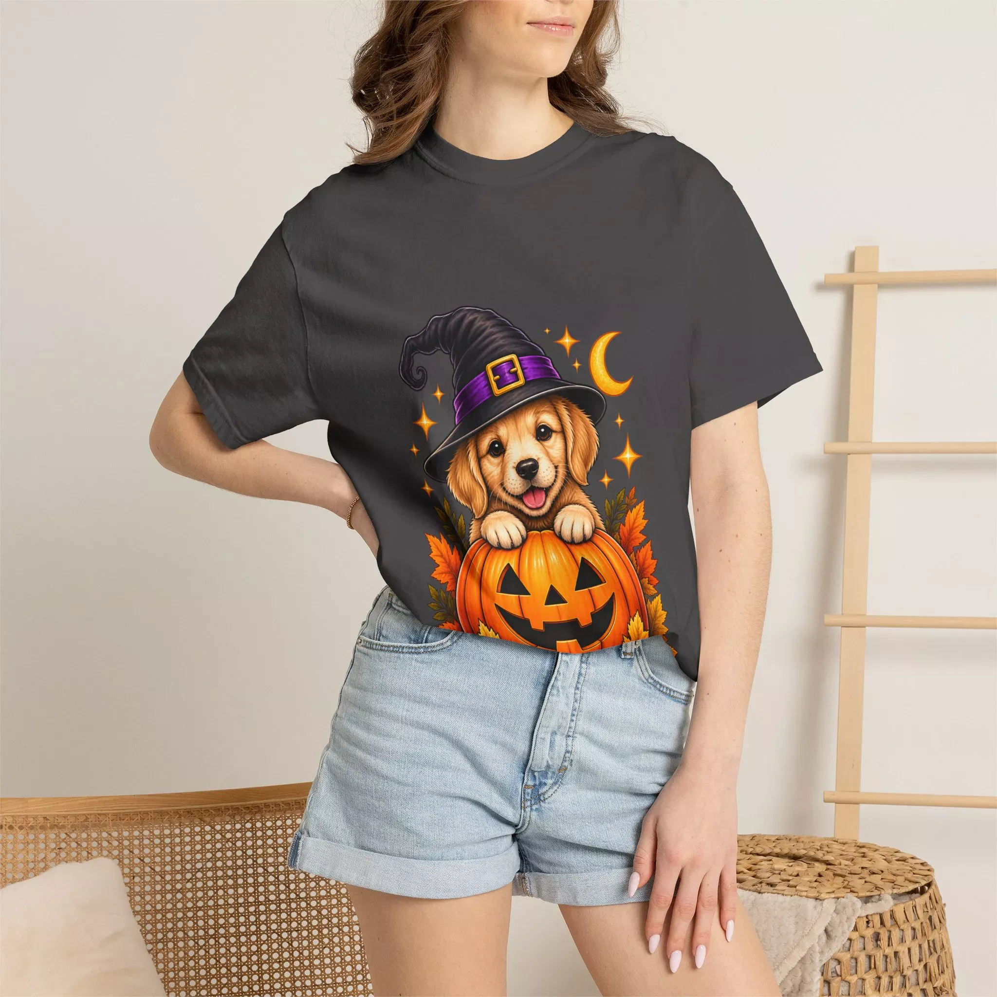 Halloween Dog Pumpkin T-Shirt - Image 50