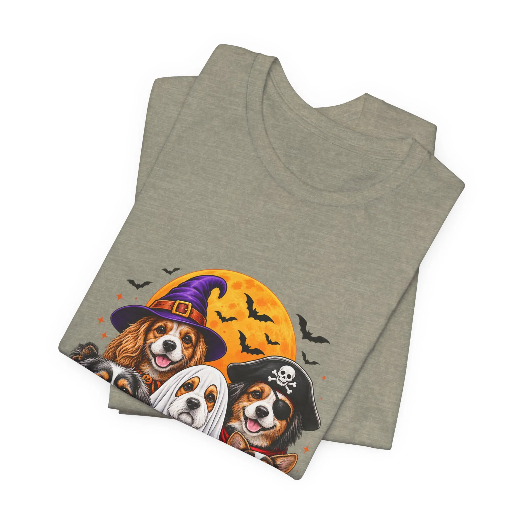 Halloween Dogs T-Shirt — Cute Puppies in Costumes with Pumpkin Graphic - Image 23