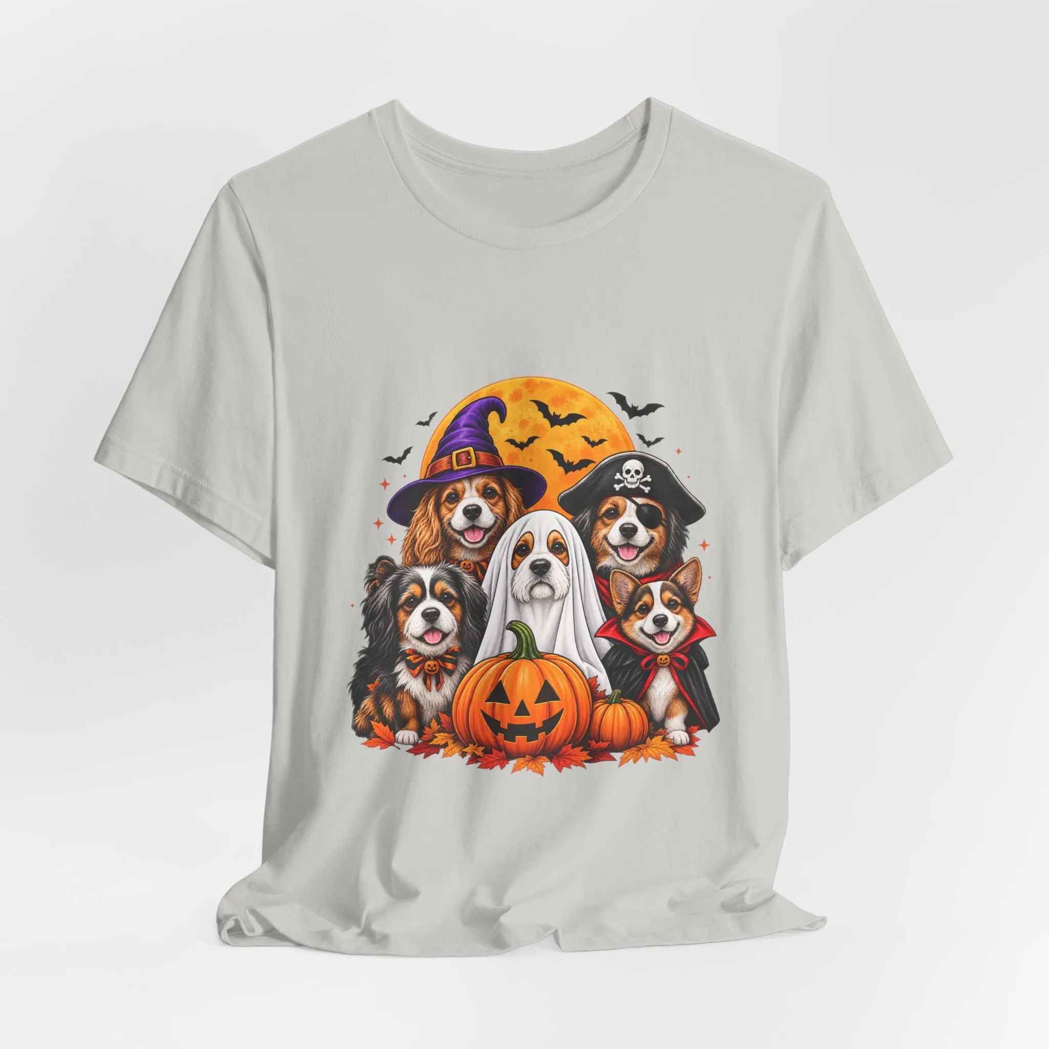 Halloween Dogs T-Shirt — Cute Puppies in Costumes with Pumpkin Graphic - Image 20