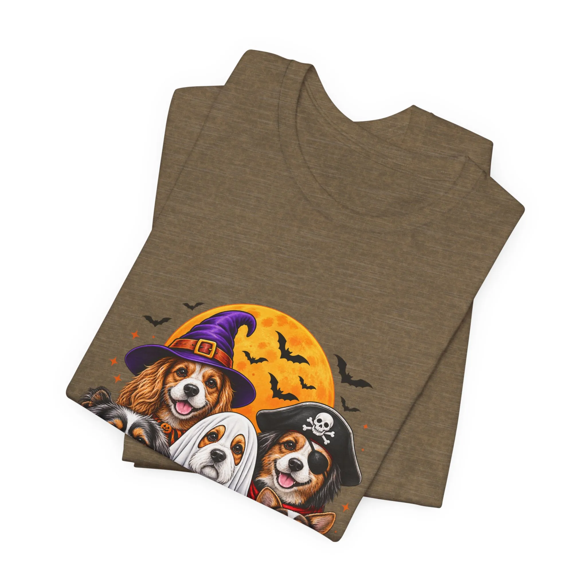 Halloween Dogs T-Shirt — Cute Puppies in Costumes with Pumpkin Graphic - Image 51