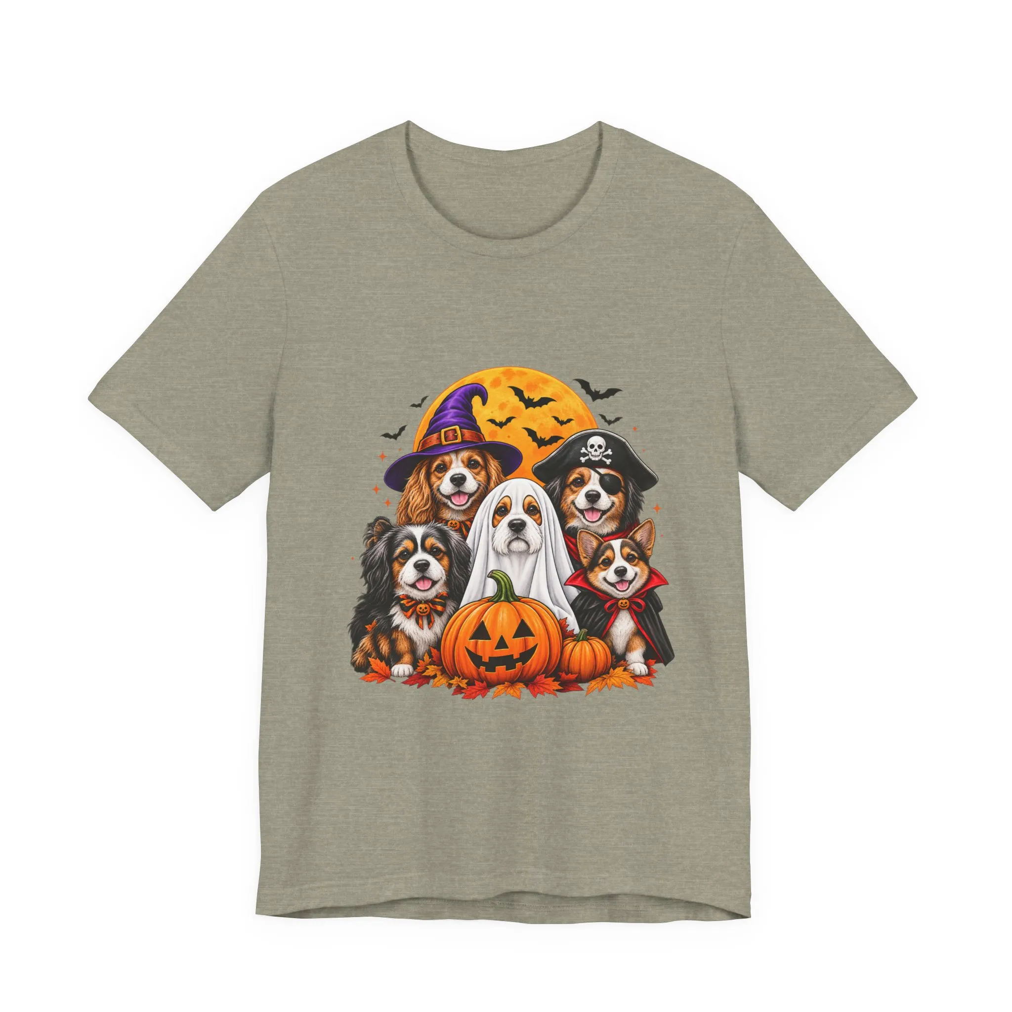 Halloween Dogs T-Shirt — Cute Puppies in Costumes with Pumpkin Graphic - Image 21