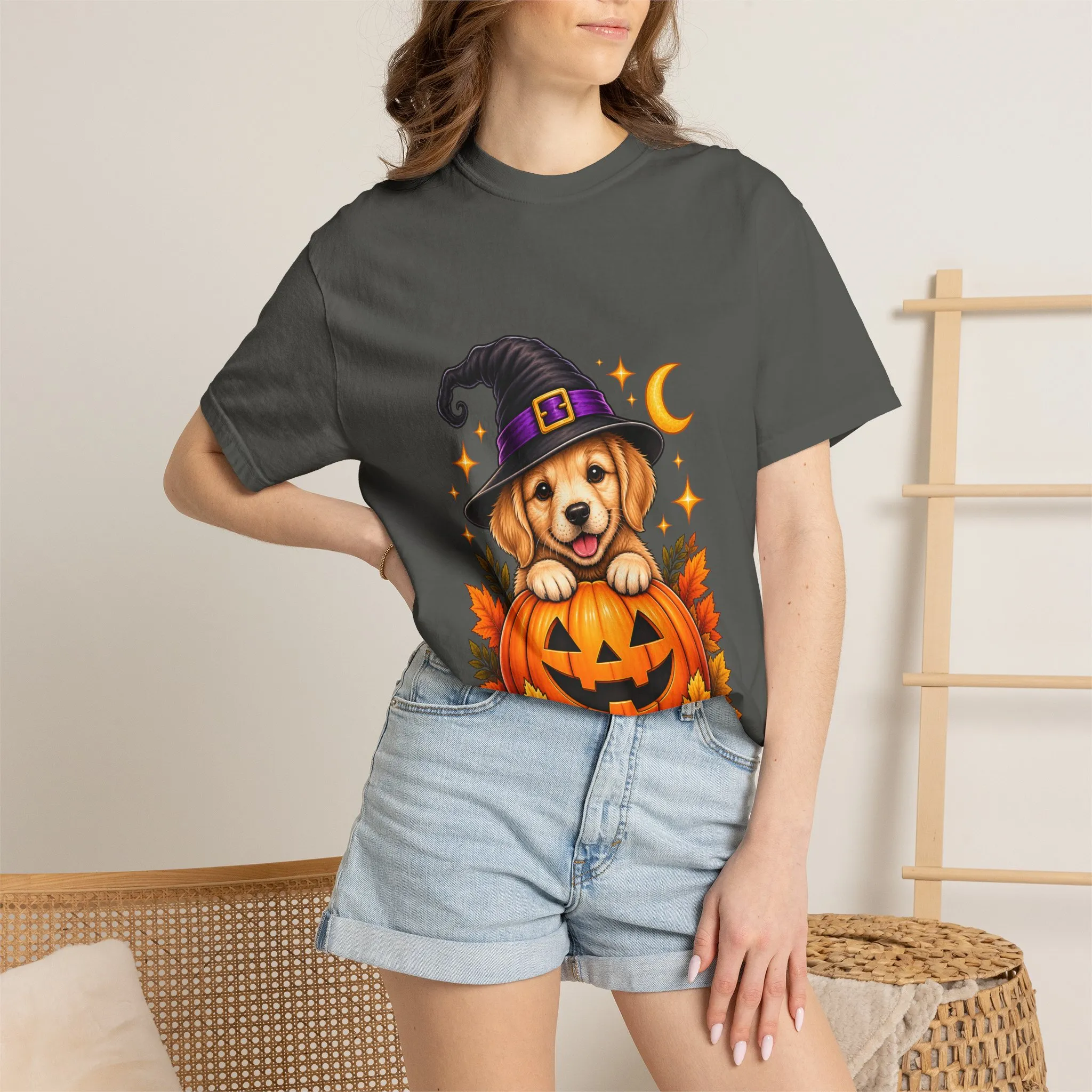 Halloween Dog Pumpkin T-Shirt - Image 15