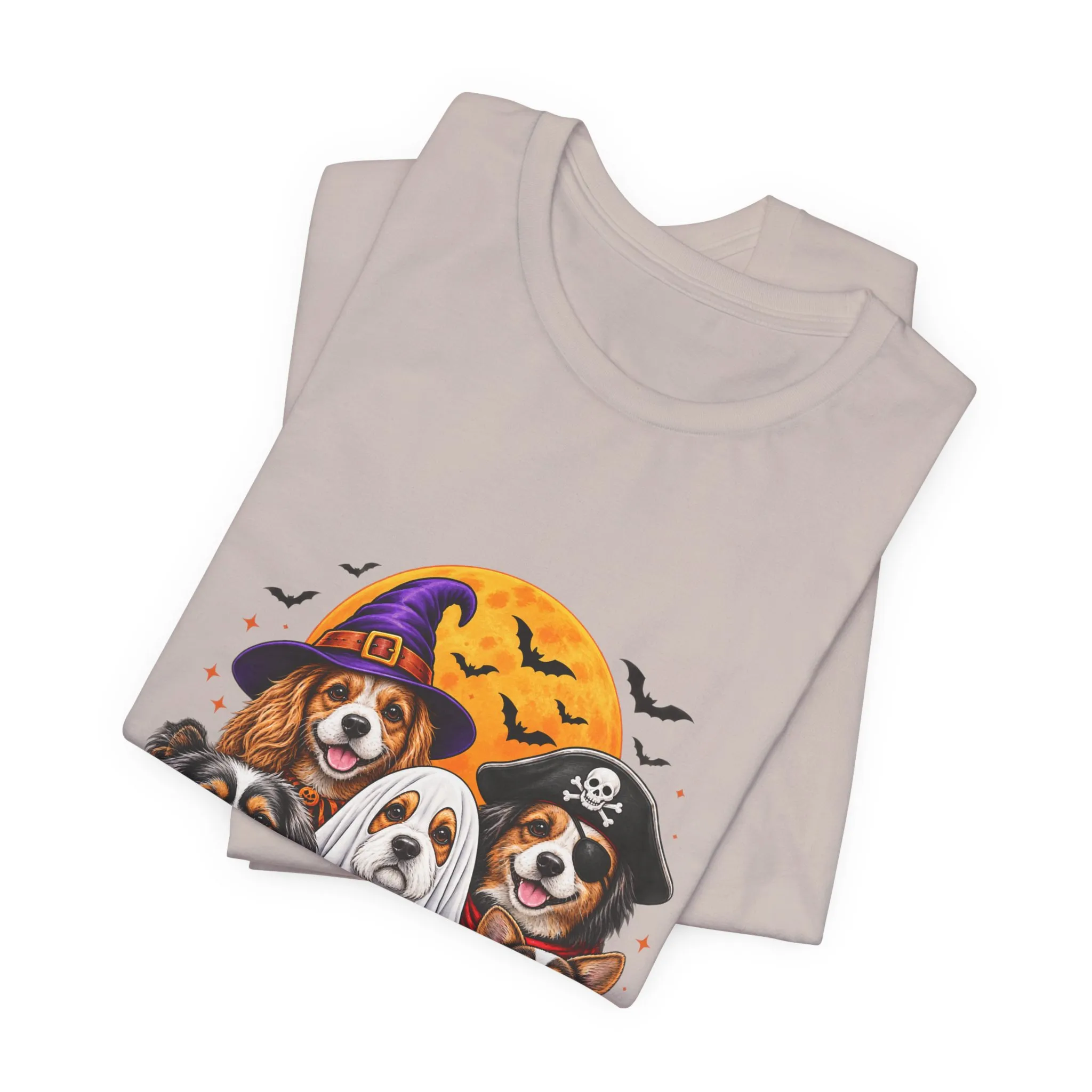 Halloween Dogs T-Shirt — Cute Puppies in Costumes with Pumpkin Graphic - Image 31