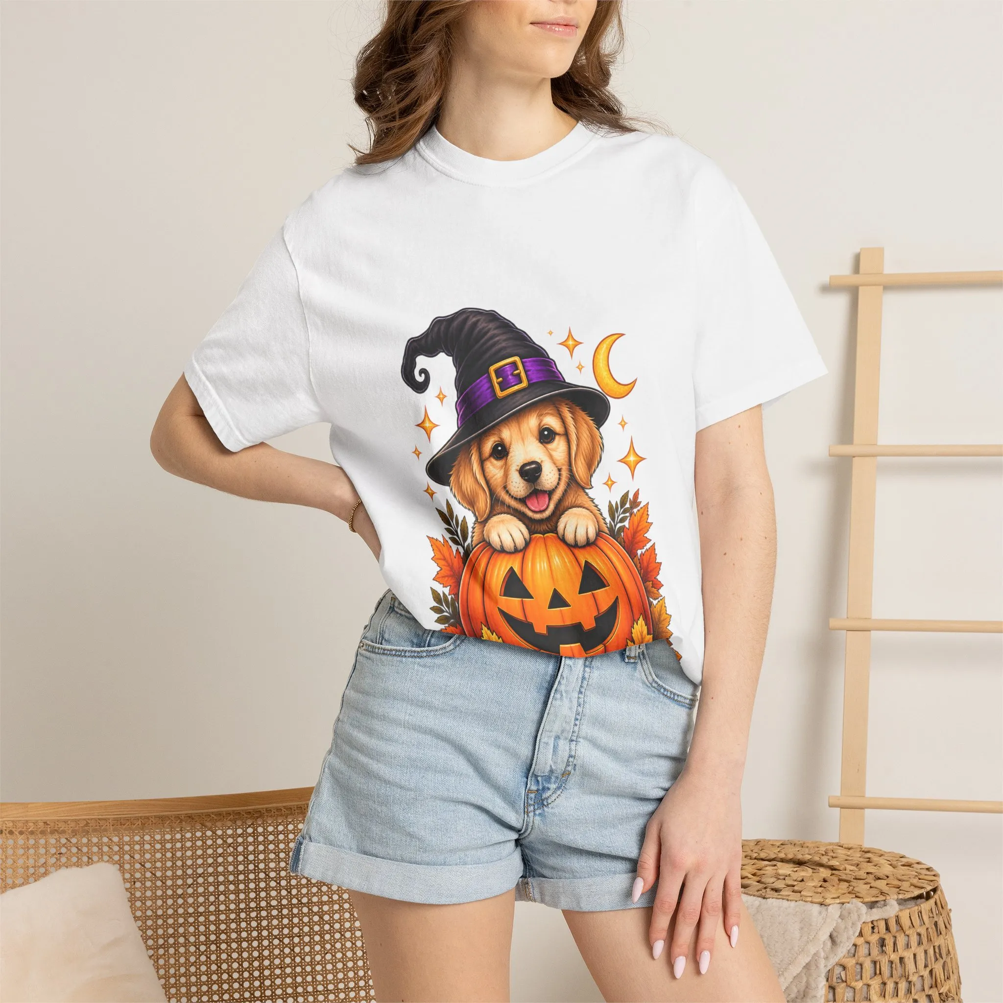 Halloween Dog Pumpkin T-Shirt - Image 5