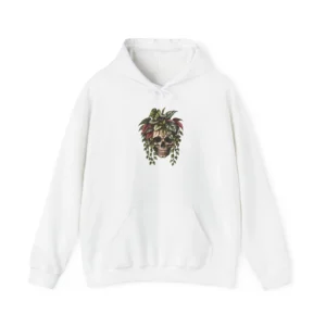 Skull Plant Hoodie — Botanical Skull Graphic Pullover