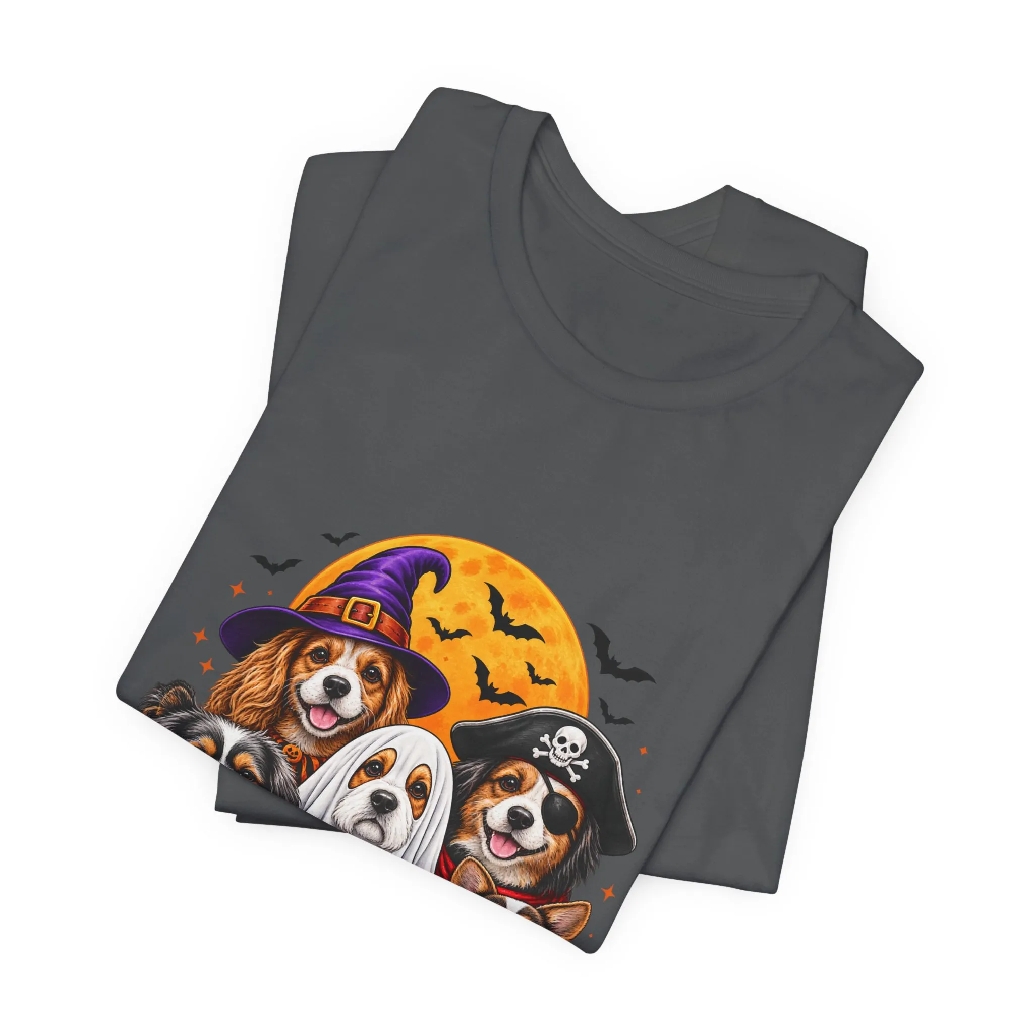 Halloween Dogs T-Shirt — Cute Puppies in Costumes with Pumpkin Graphic - Image 35